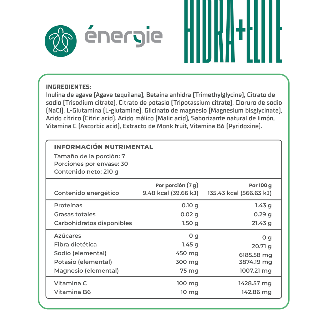 HIDRA+ ELITE – Hidratación y Recuperación Sabor Limón