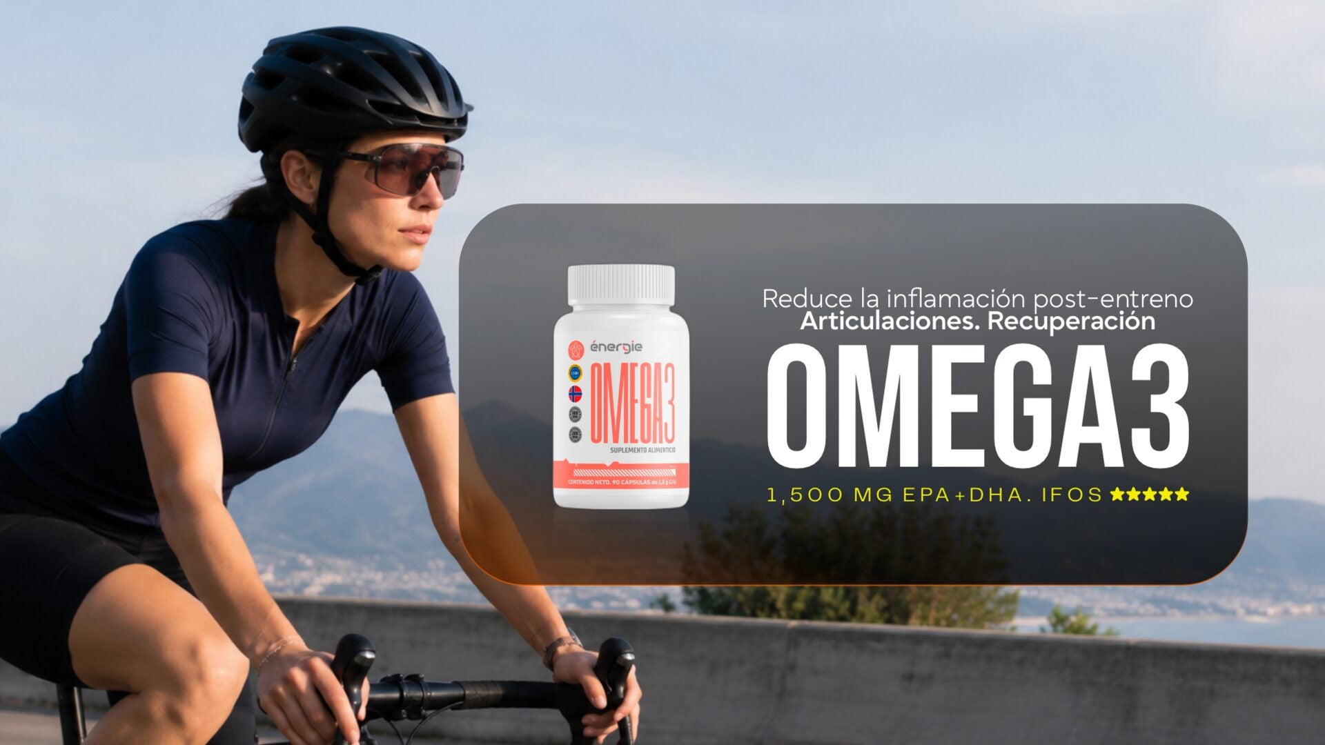 OMEGA 3 con 1,500 mg de EPA y DHA: reduce la inflamación post-entreno