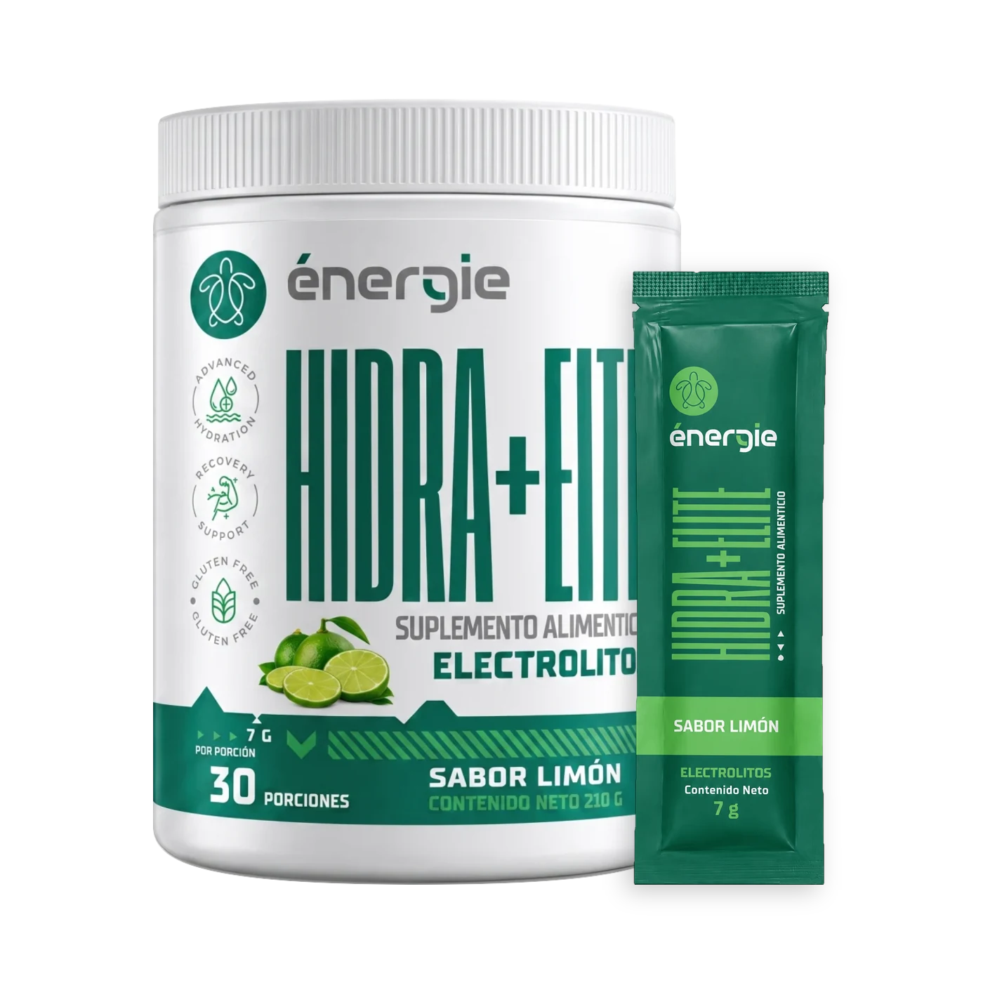 HIDRA+ ELITE, bote y sobre de electrolitos